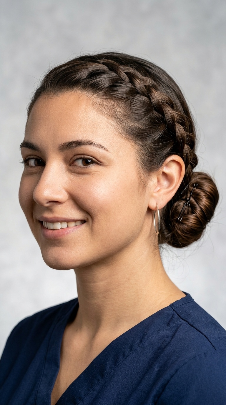 Side Braid into Bun