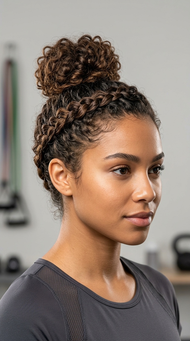 Side Braid into High Bun