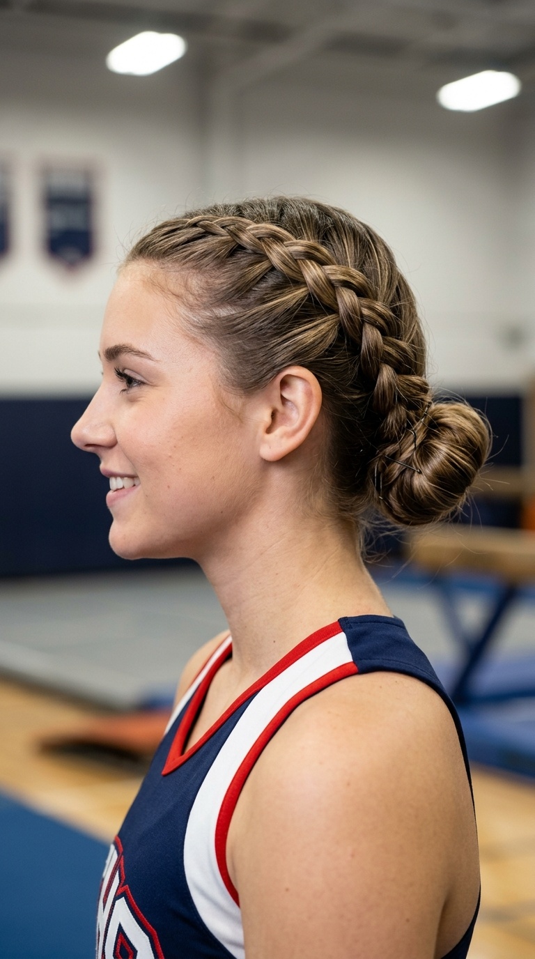 Side Braid into Low Bun
