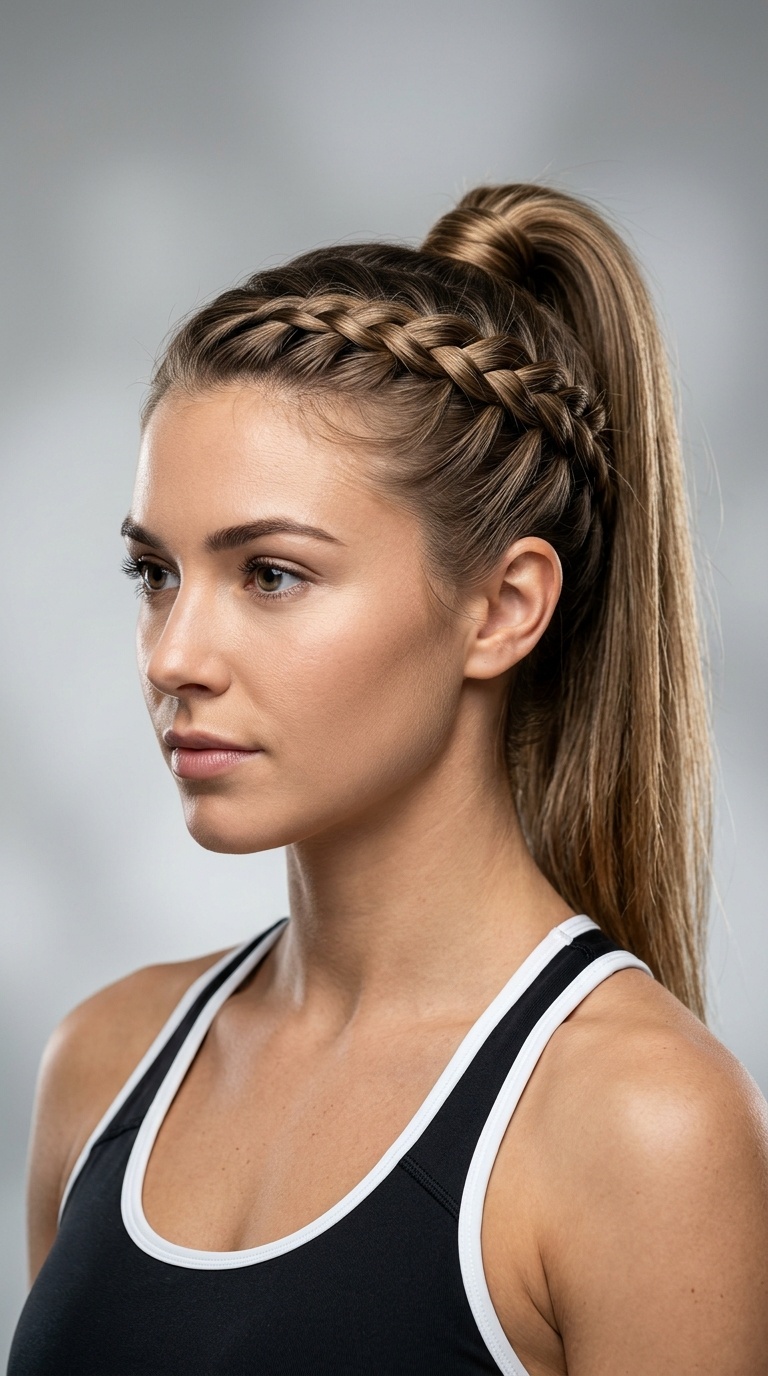 Side Braid into Ponytail