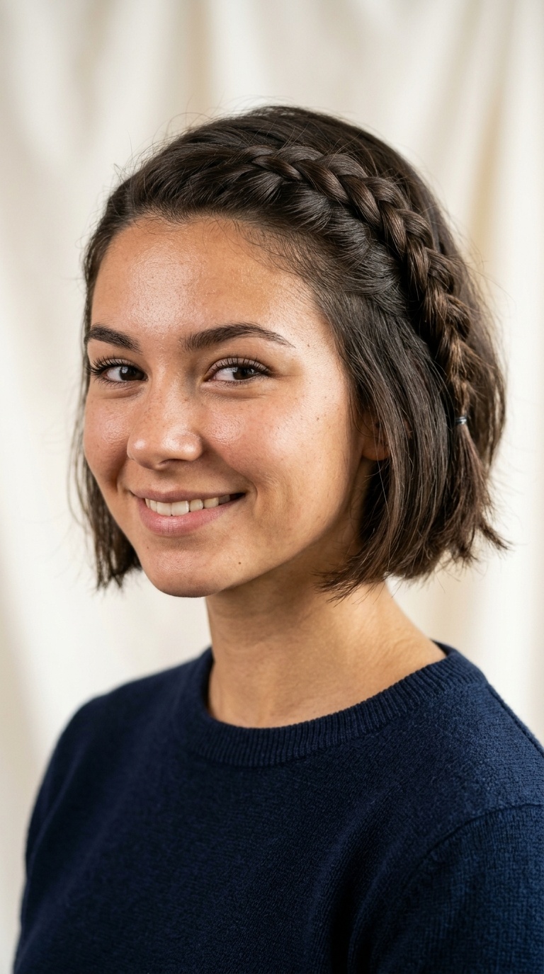 Side-Braided Bob