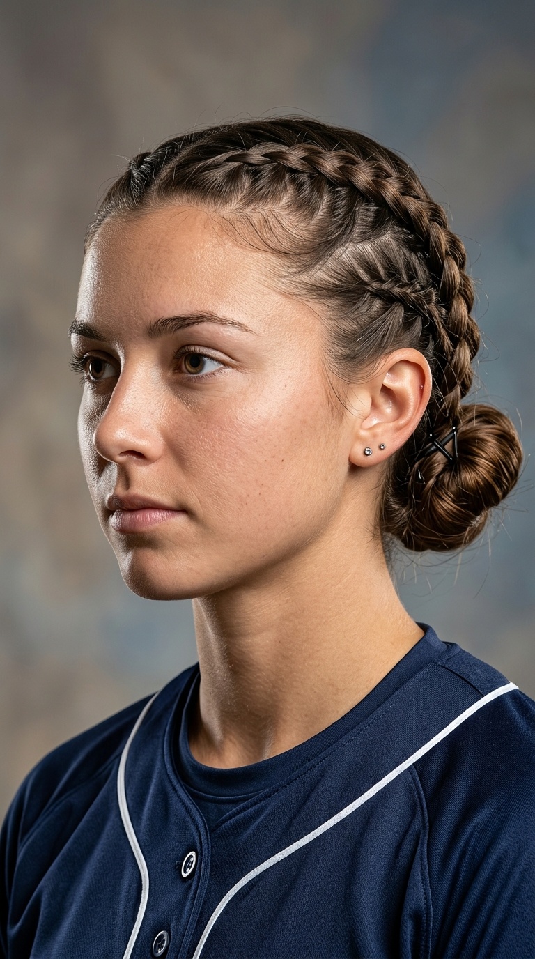 Side-Braided Low Bun