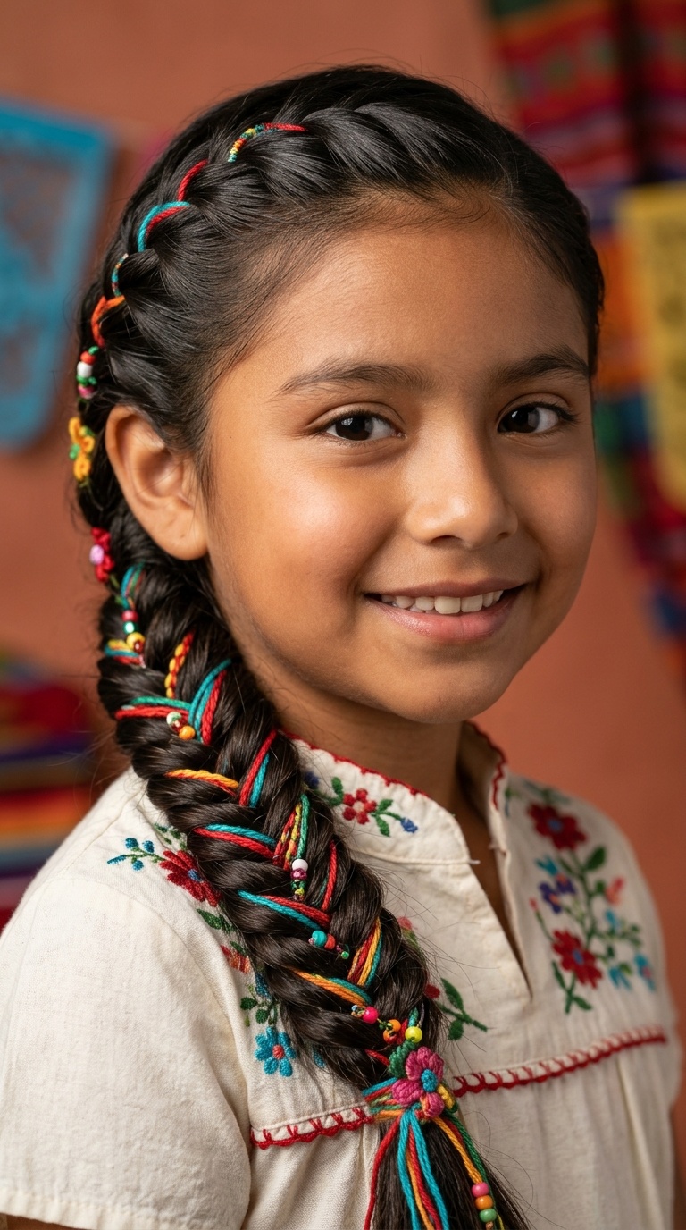 Side Fishtail with Embroidered Thread