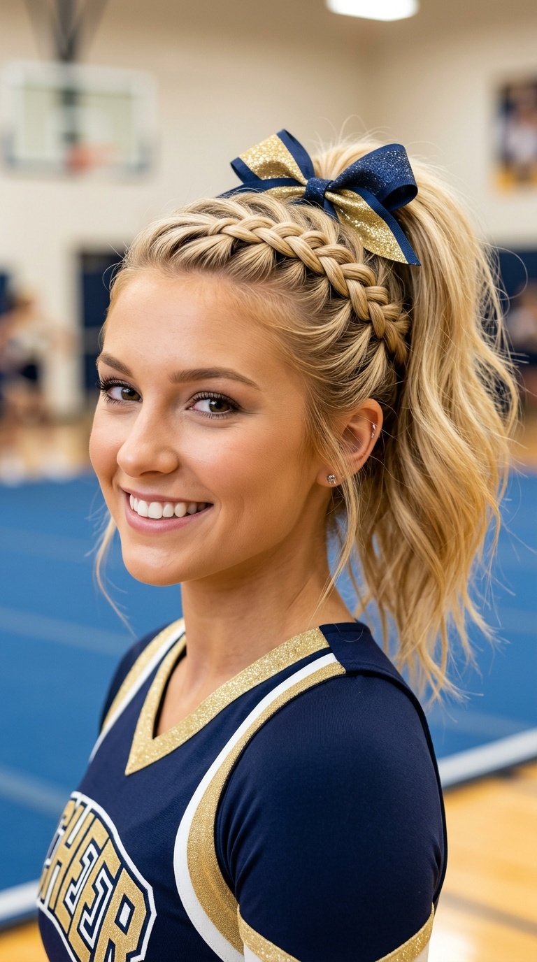 Side French Braid into Pony