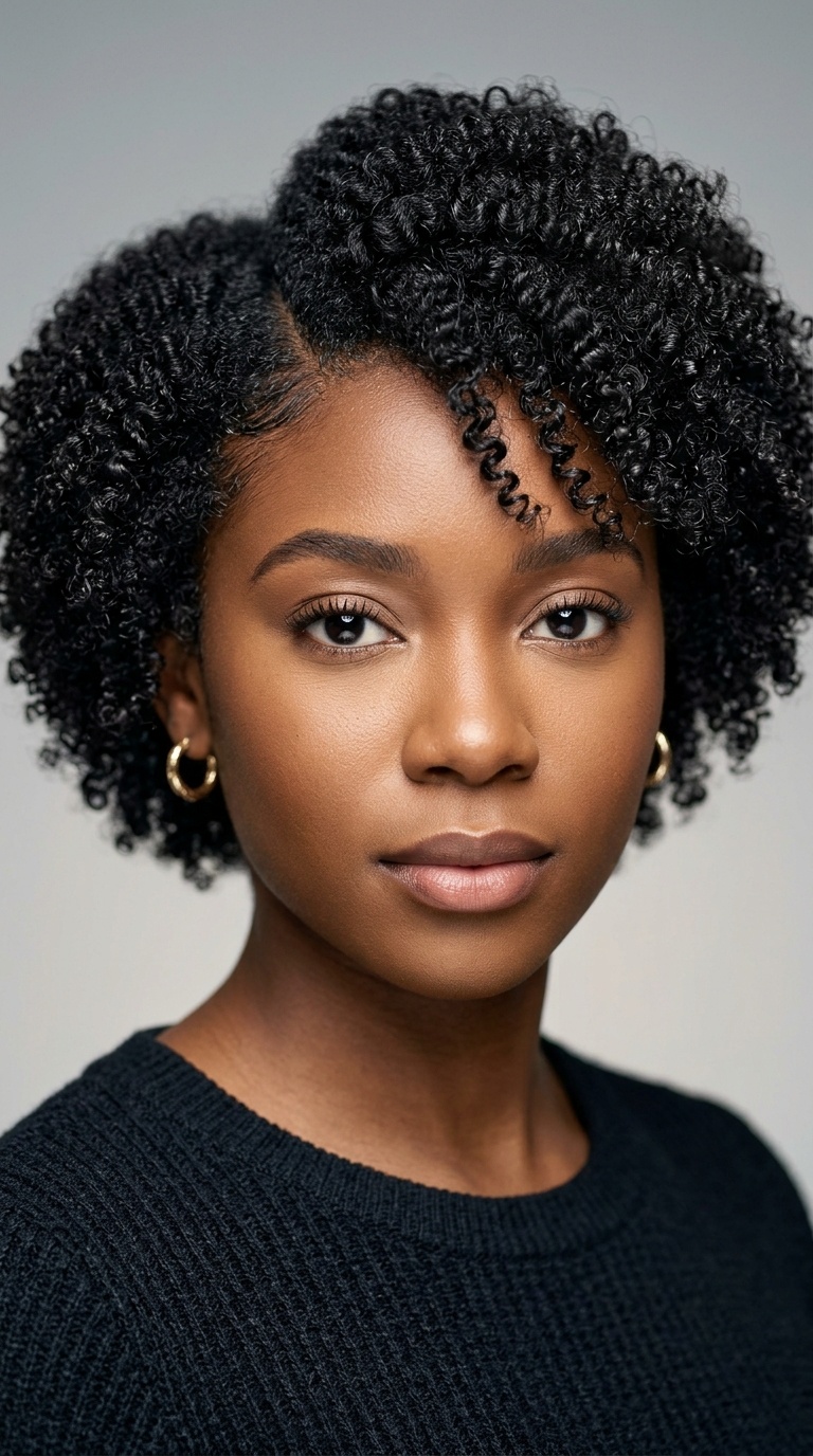 Side Part Afro