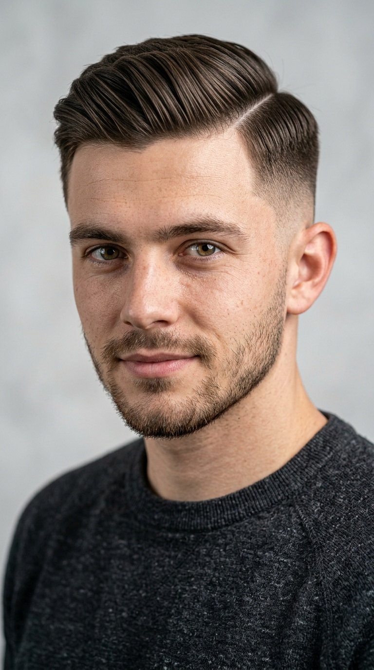 Side Part with Skin Fade