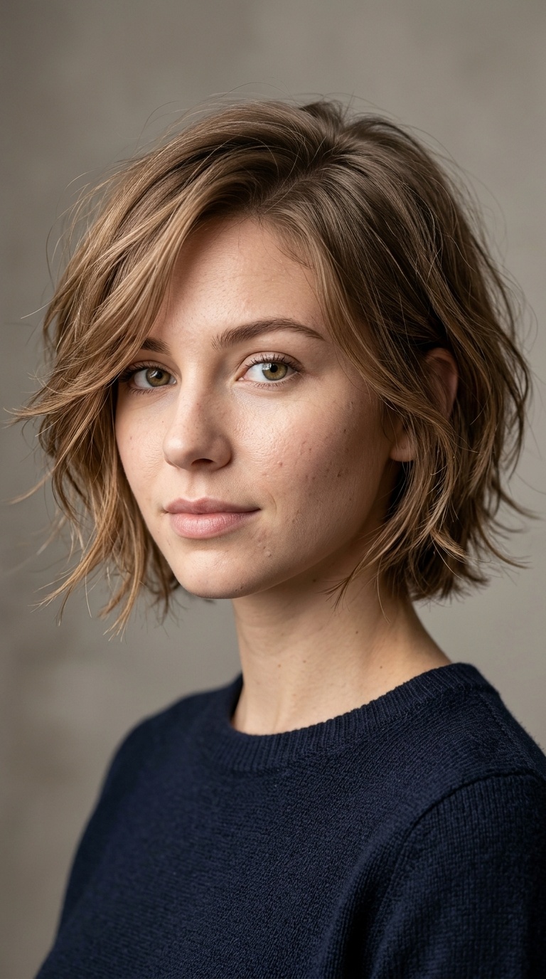 Side-Parted Airy Bob