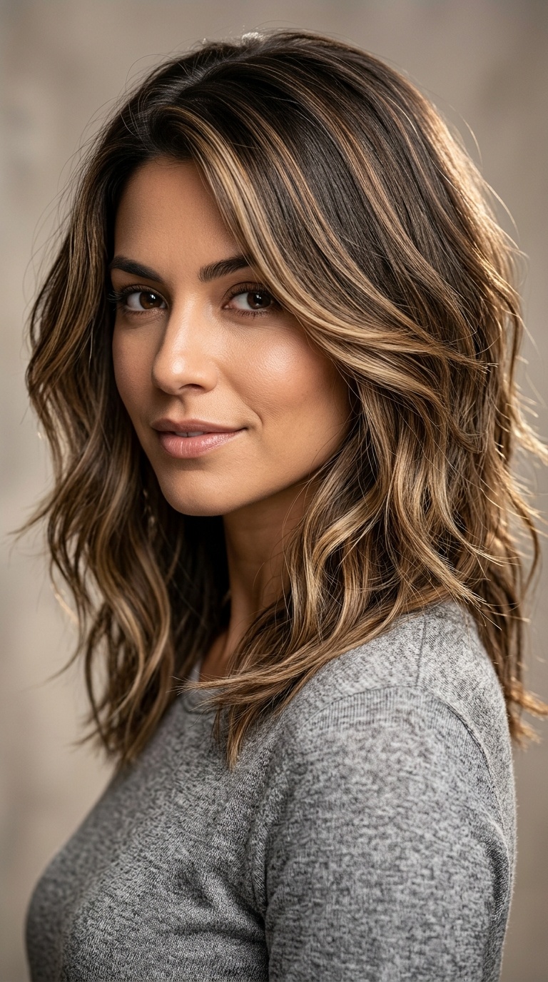 Side-Parted Asymmetrical Layers
