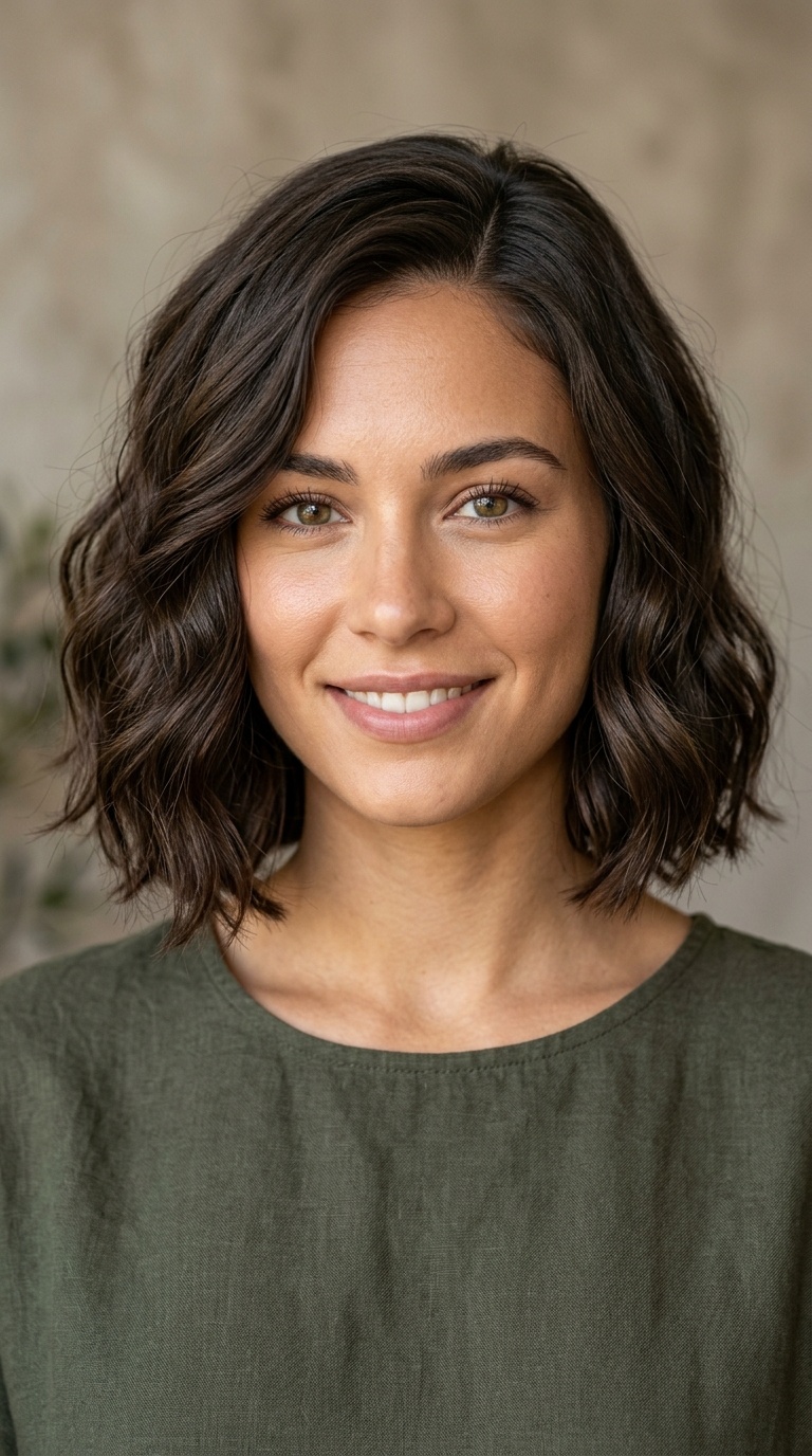 Side-Parted Blunt Bob