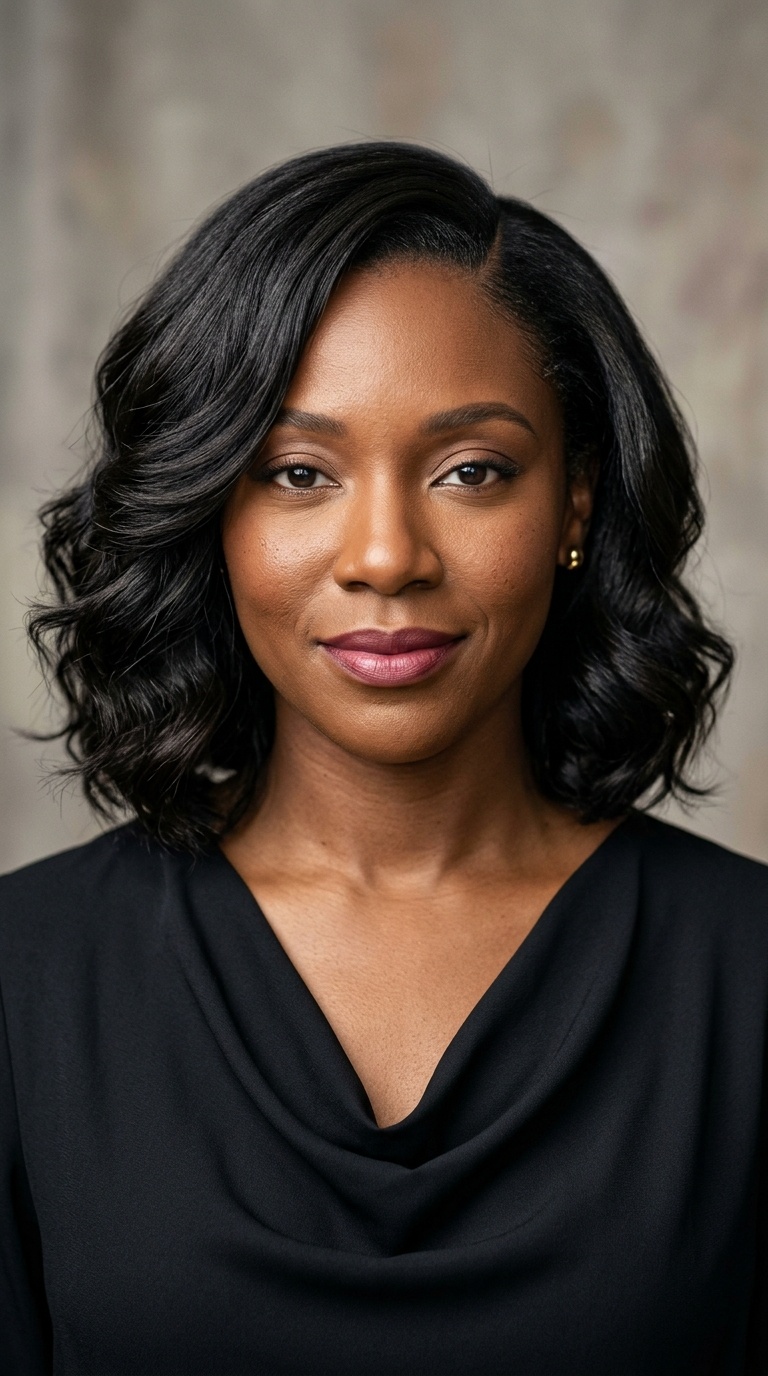 Side-Parted Body Wave Bob