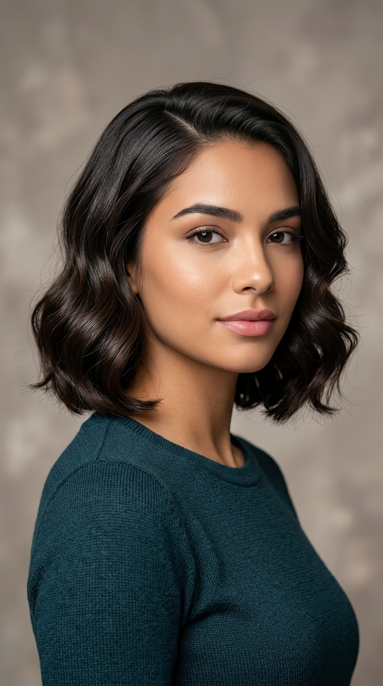 Side-Parted Glam Waves