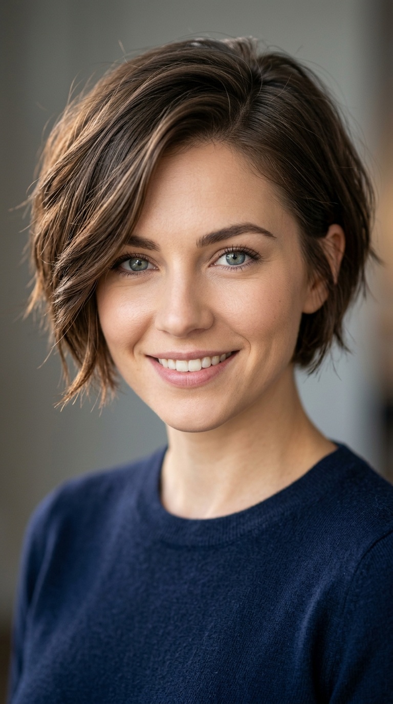 Side-Parted Pixie Bob
