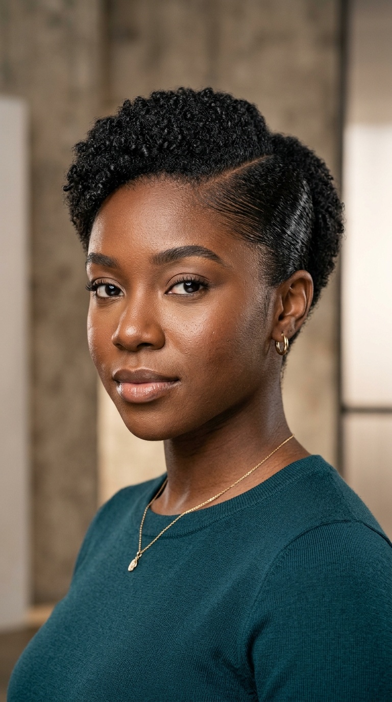 Side-Parted Sleek Taper