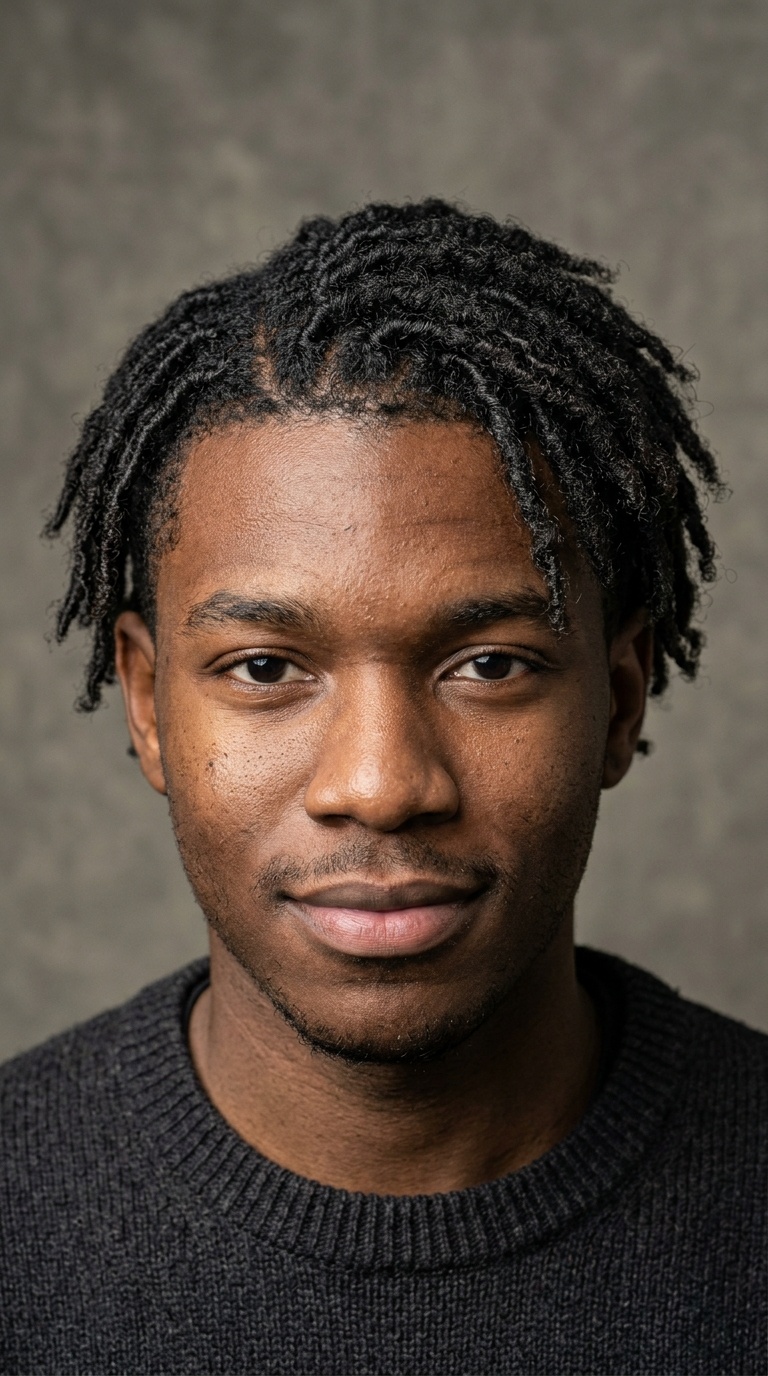 Side-Parted Starter Locs