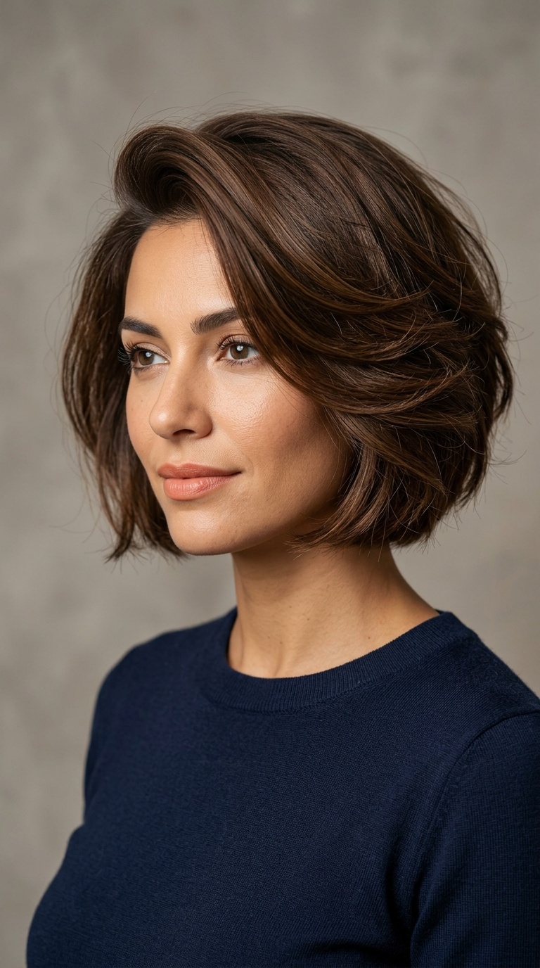 Side-Parted Voluminous Bob