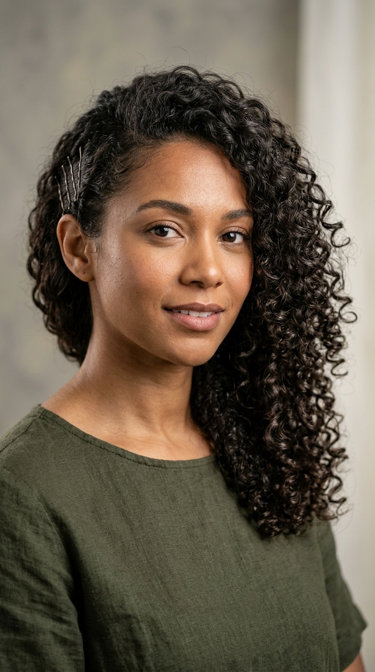 Side-Pinned Curls