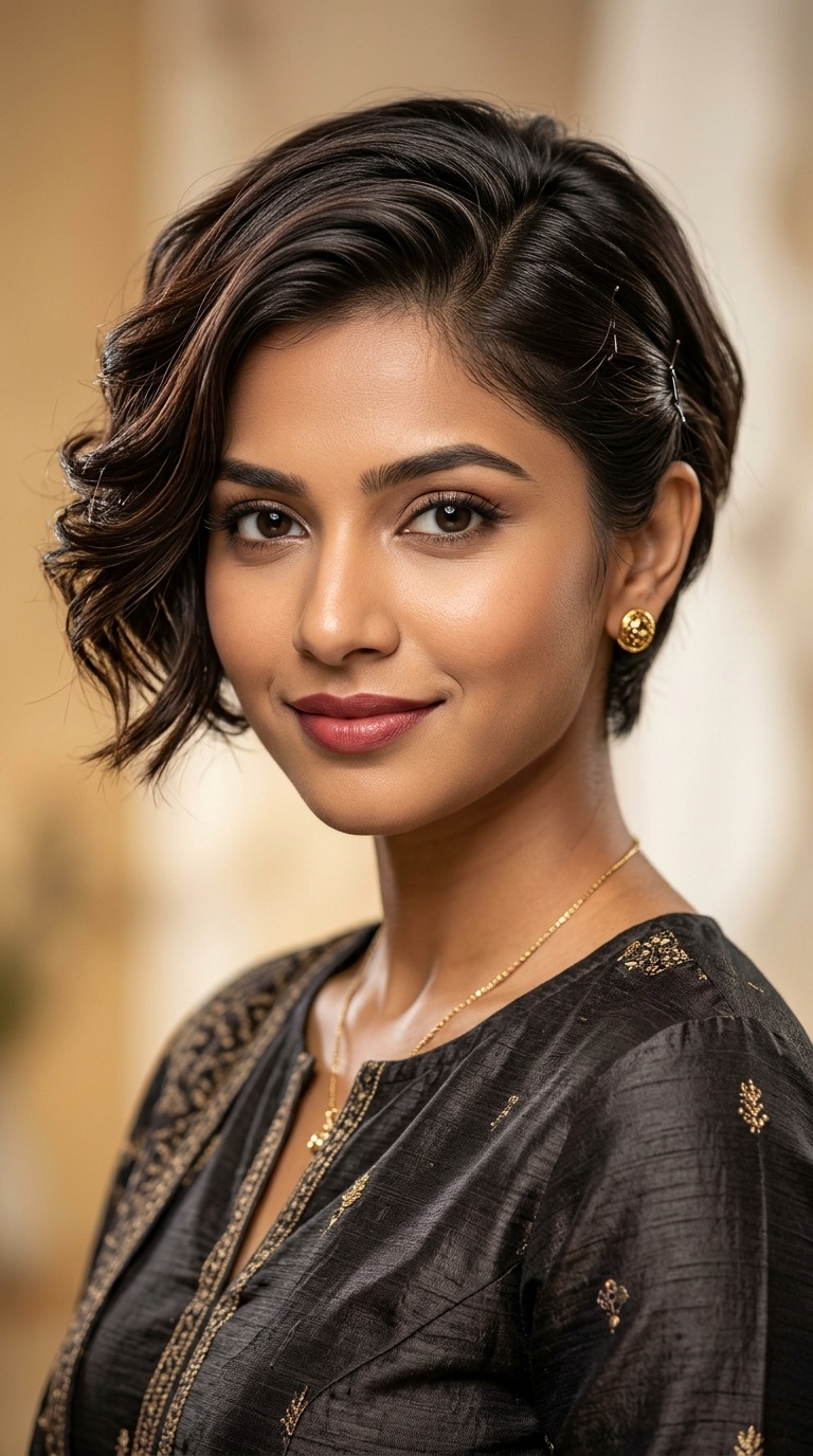 Side-Pinned Hollywood Glam