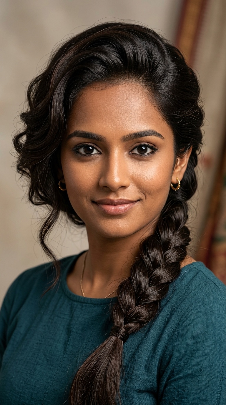 Side-Sling Braid with Voluminous Roots