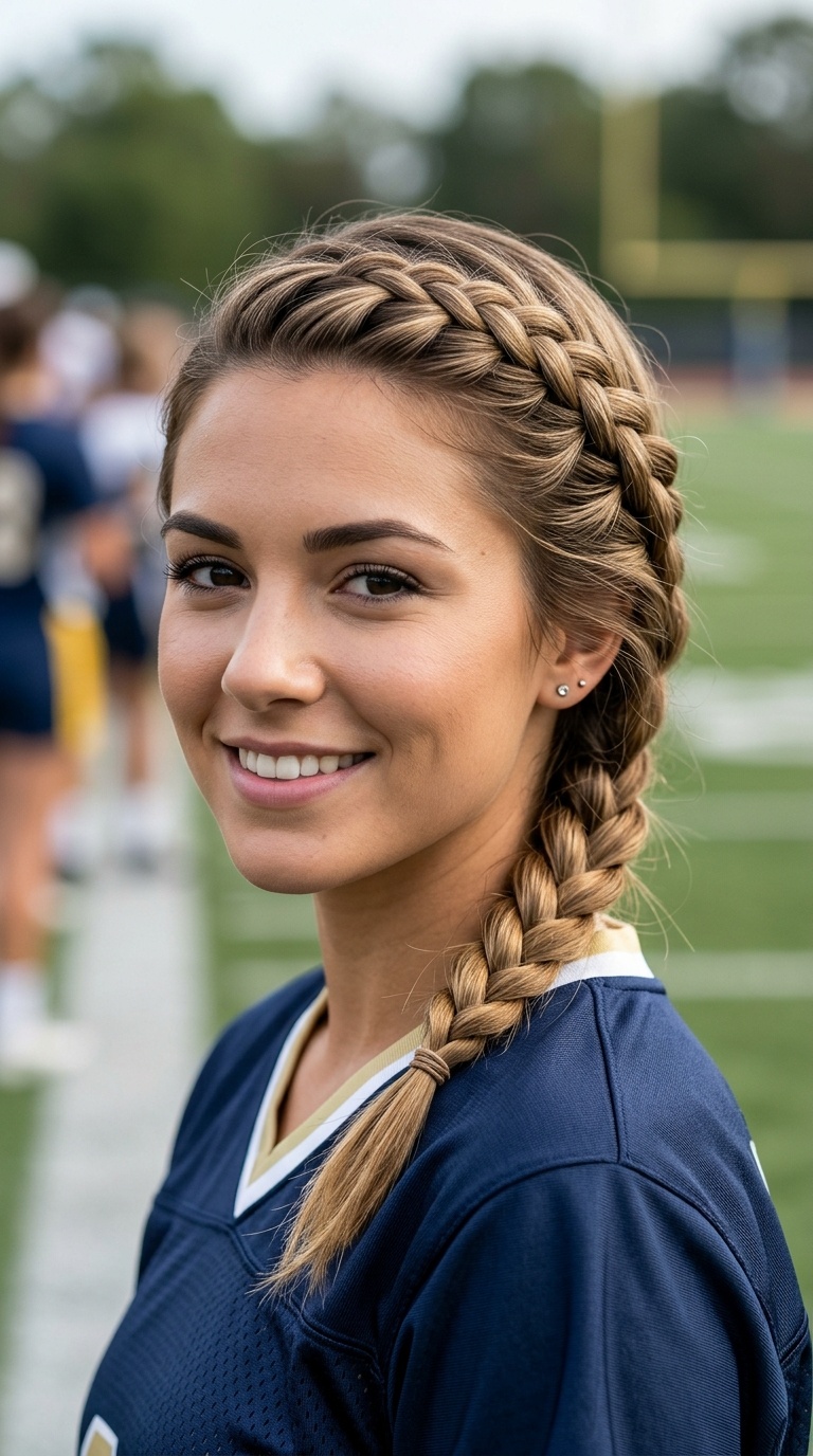 Side-Sweep French Braid