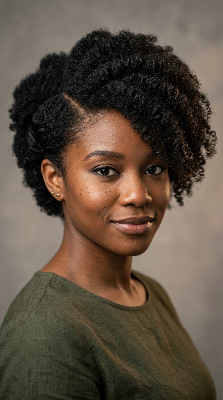 Side-Swept Afro