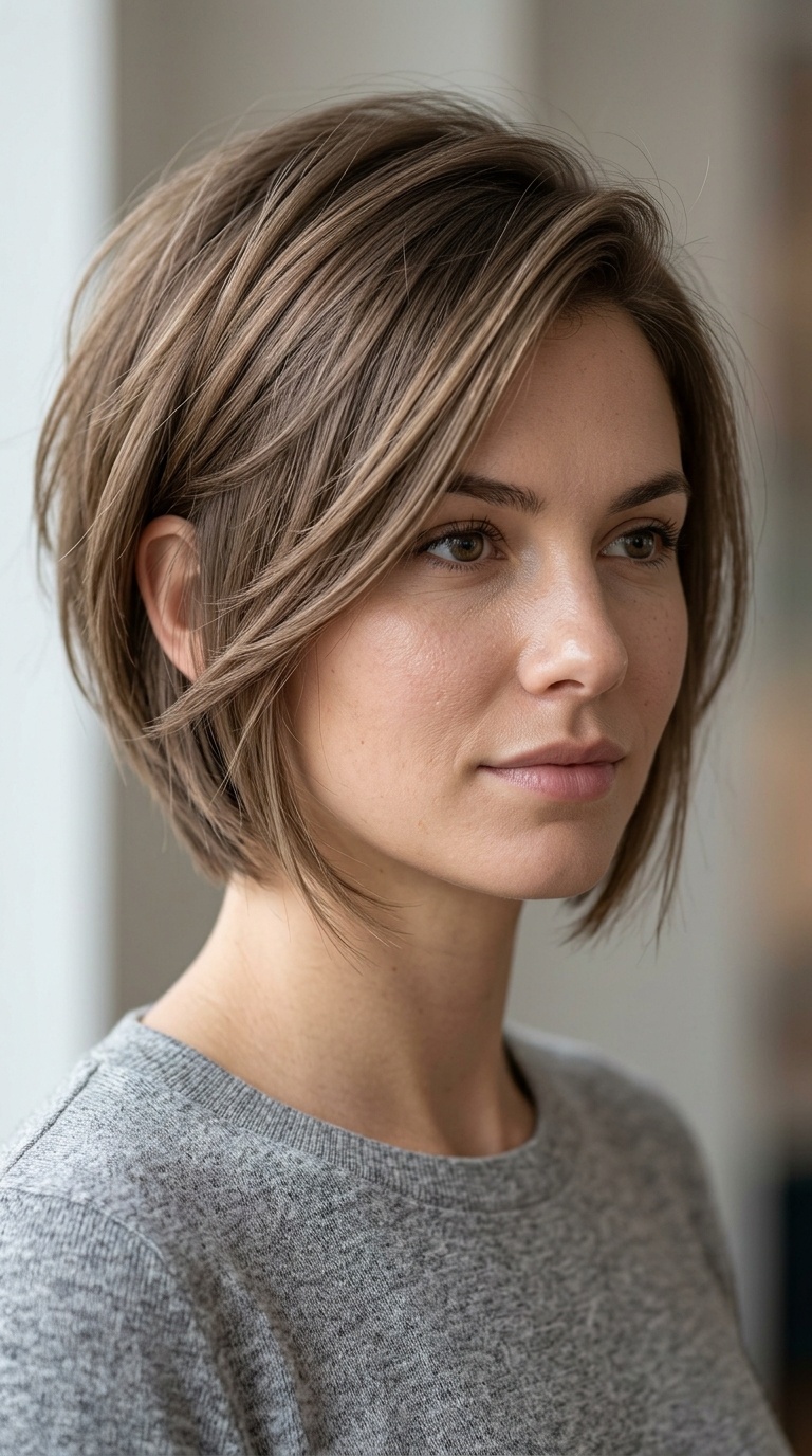 Side-Swept Asymmetrical Bob