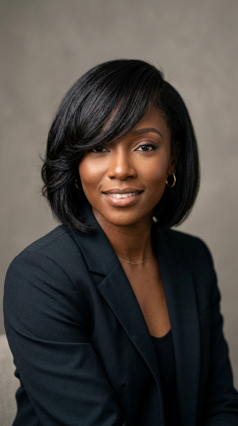 Side-Swept Bang Bob