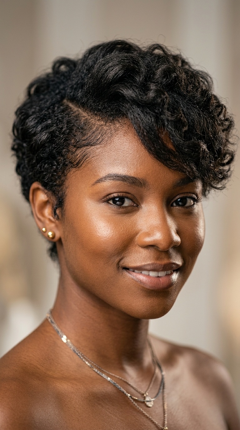 Side-Swept Bangs with Pixie
