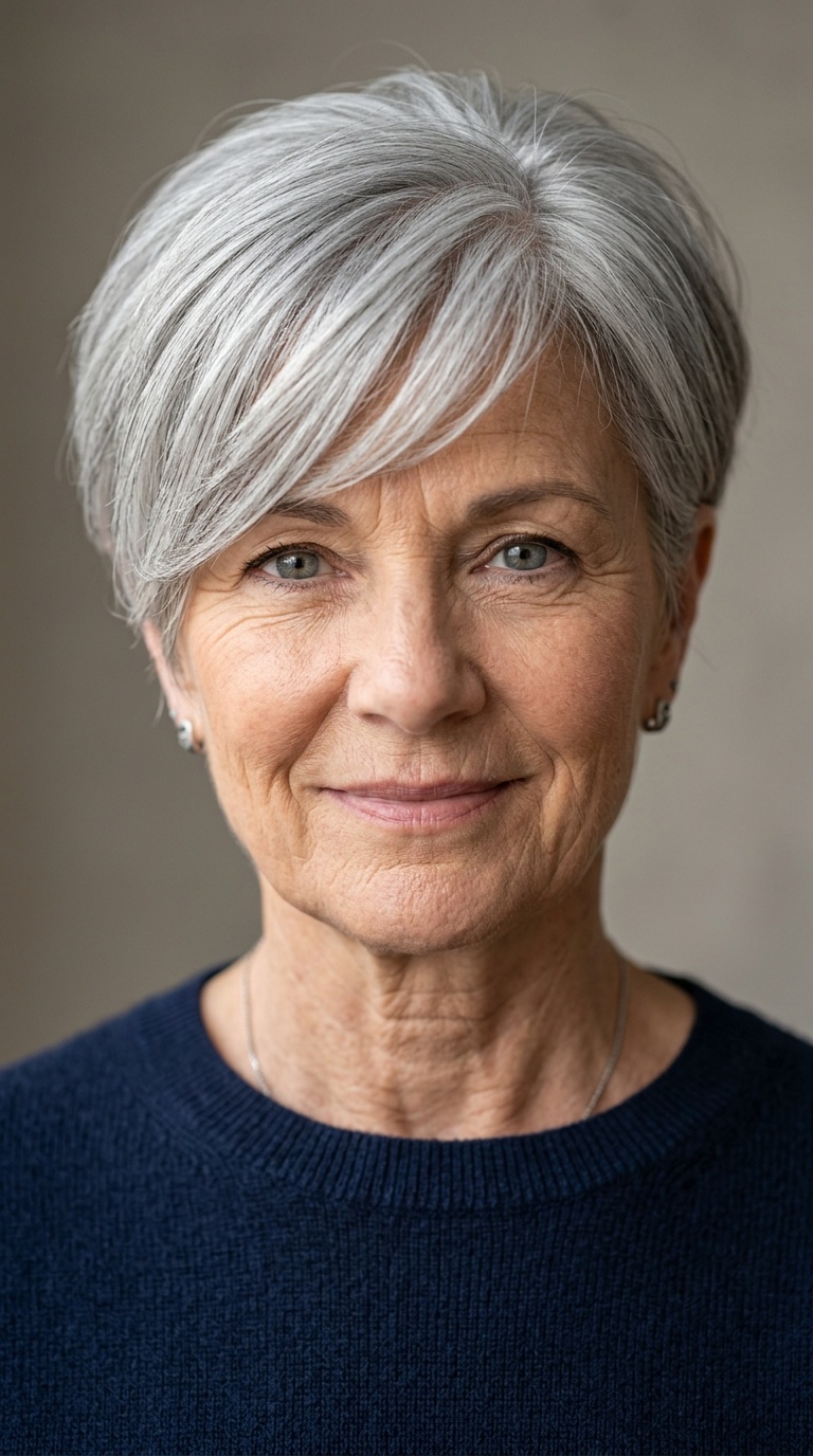 Side-Swept Bangs with Tapered Back