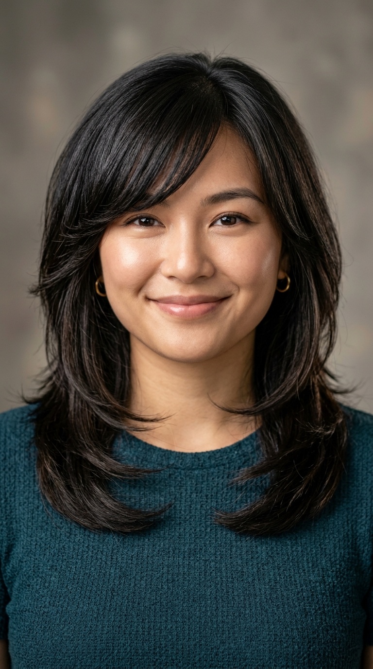 Side-Swept Bangs with Tapered Ends