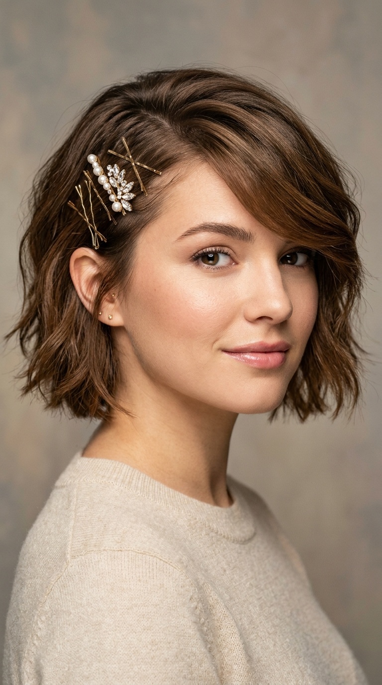 Side-Swept Bobby Pin Art