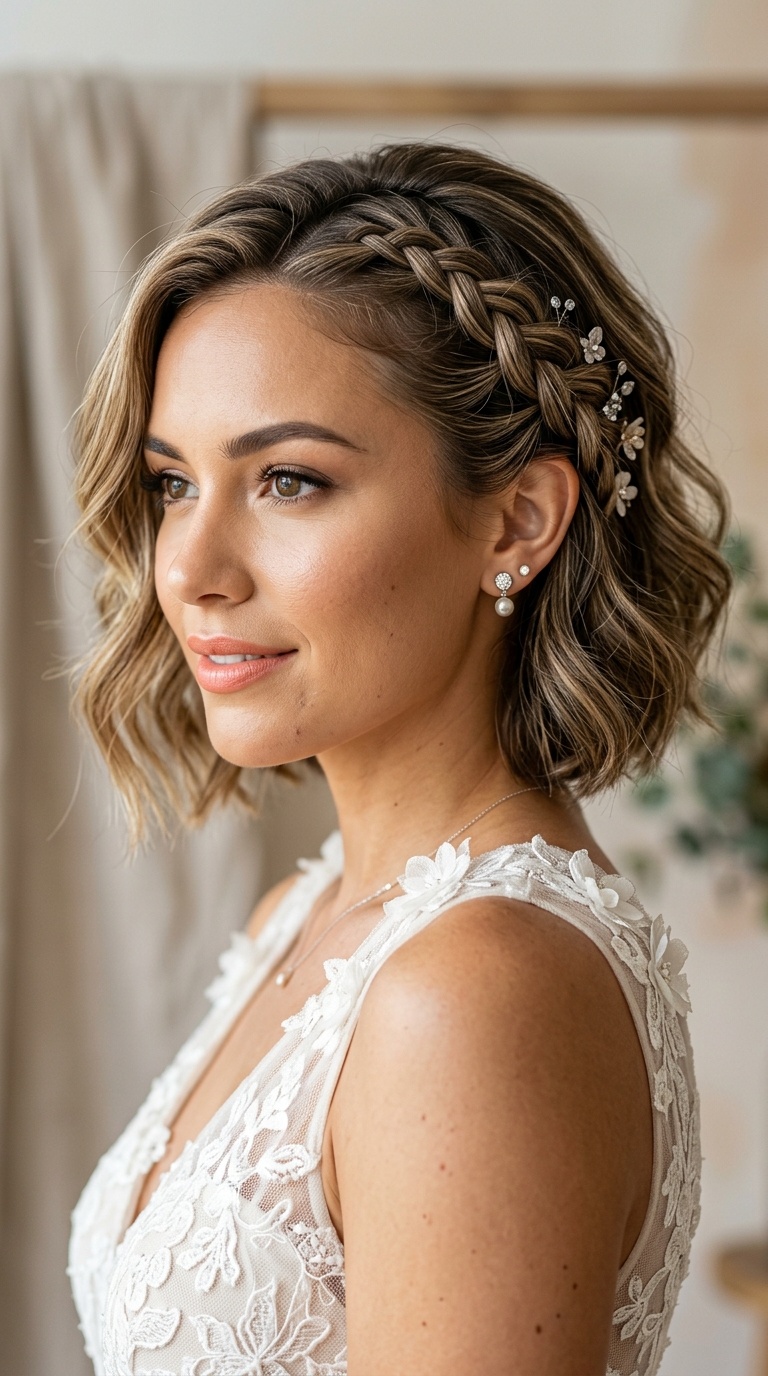 Side-Swept Braided Bob