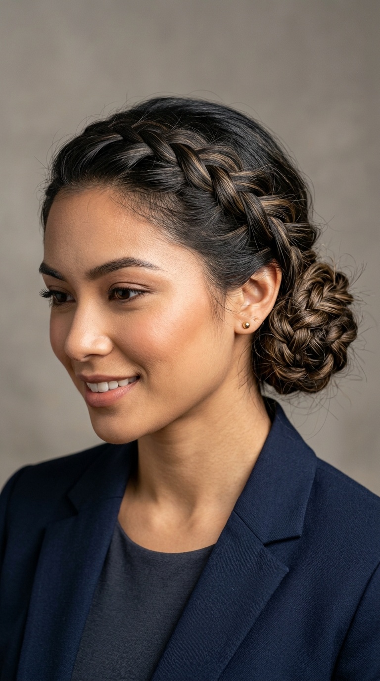 Side-Swept Braided Chignon