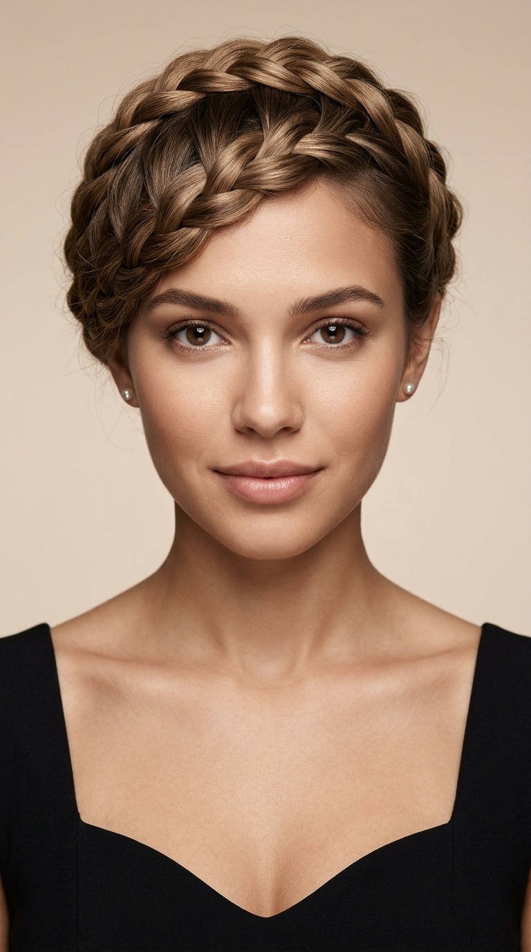 Side-Swept Braided Crown