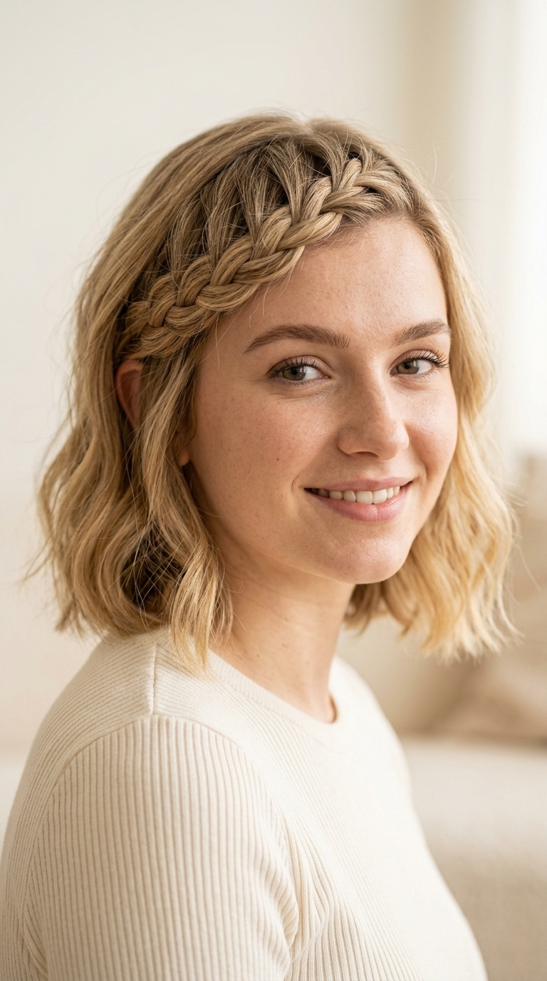 Side-Swept Braided Fringe