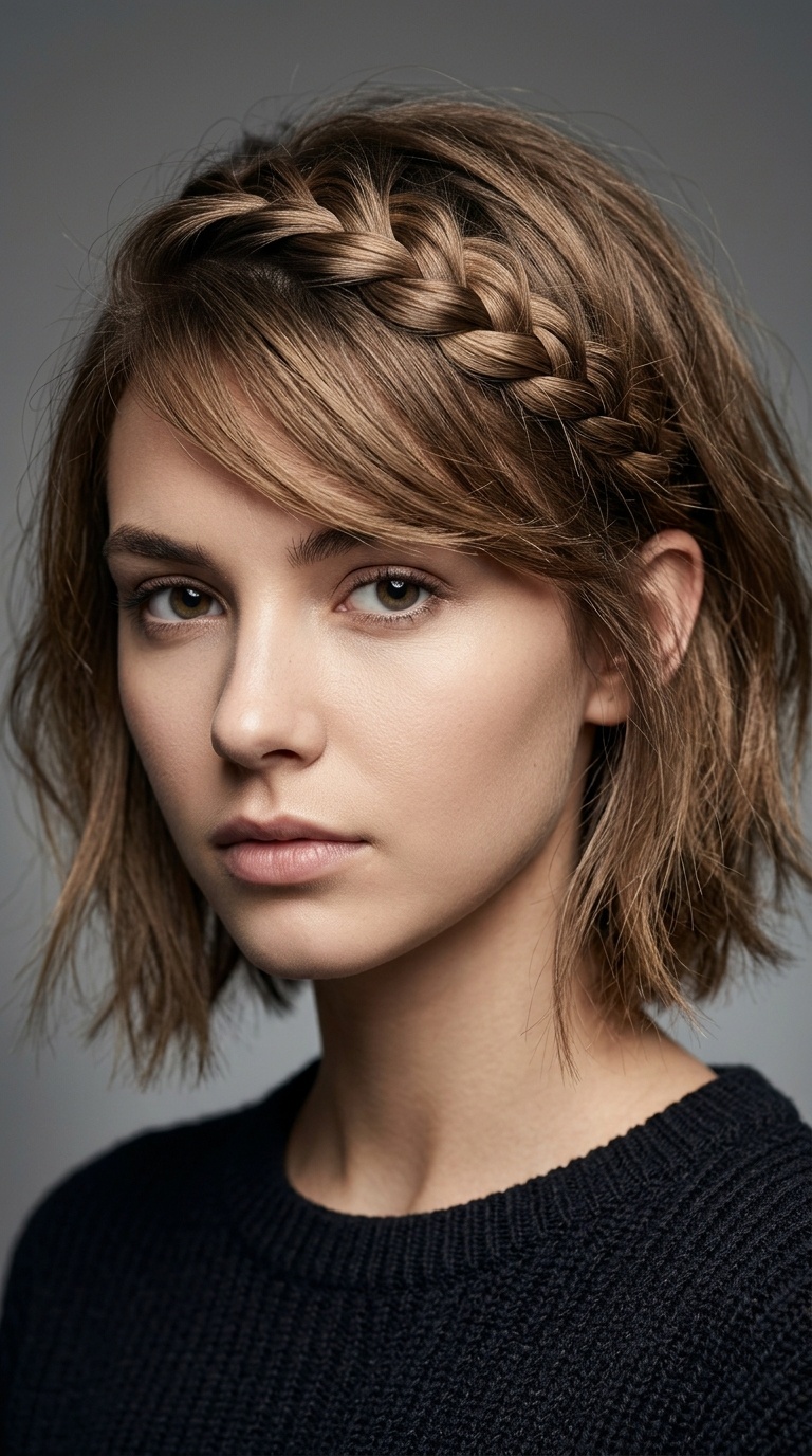 Side-Swept Braided Fringe