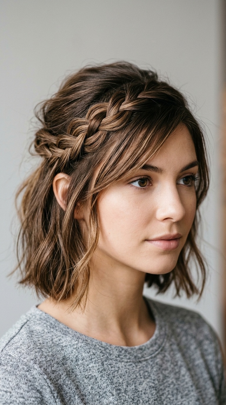 Side-Swept Braided Fringe