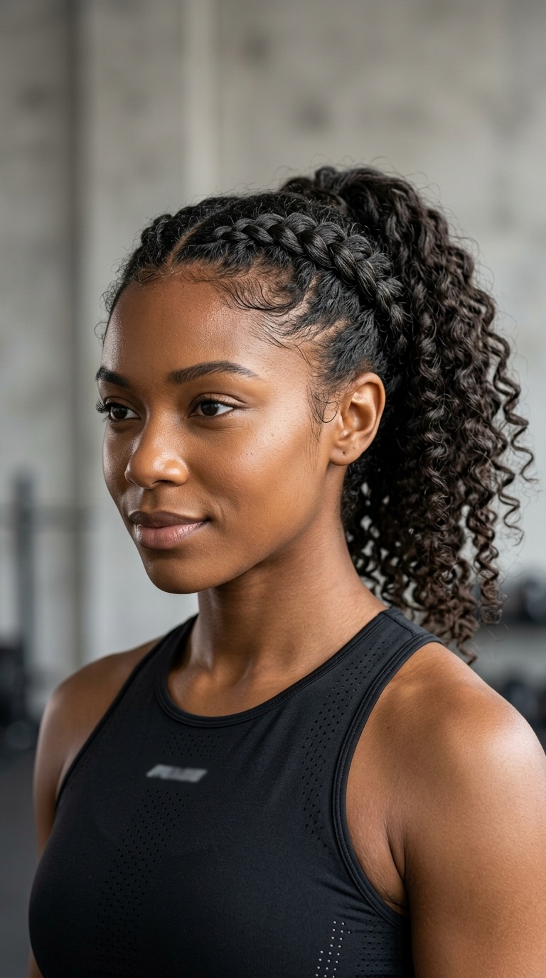 Side-Swept Braided Ponytail