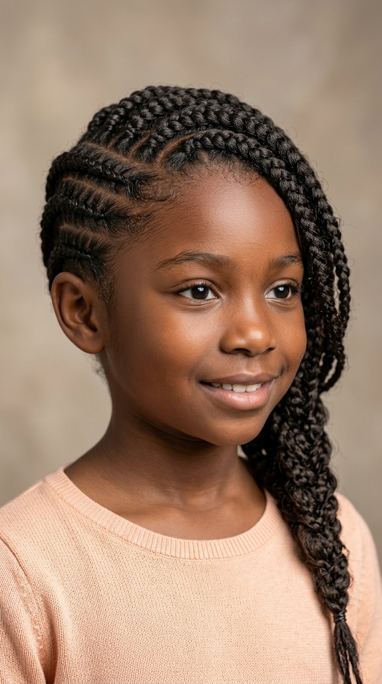 Side-Swept Braided Texture