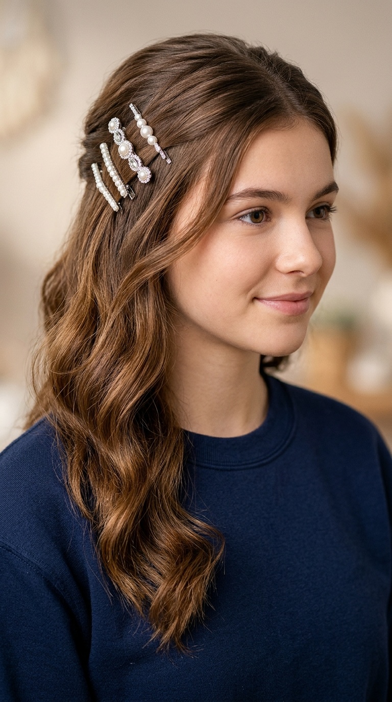 Side-Swept Clip Arrangement