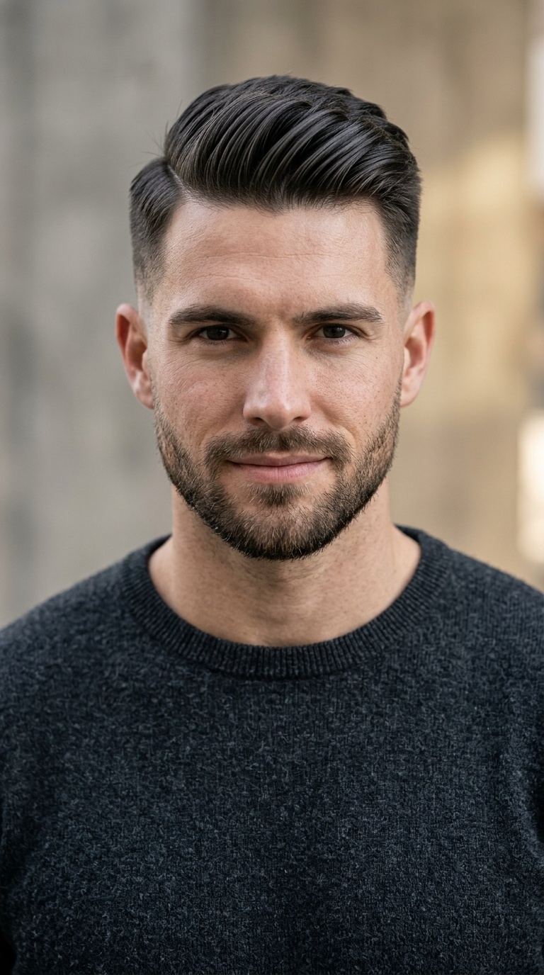 Side-Swept Crew Cut