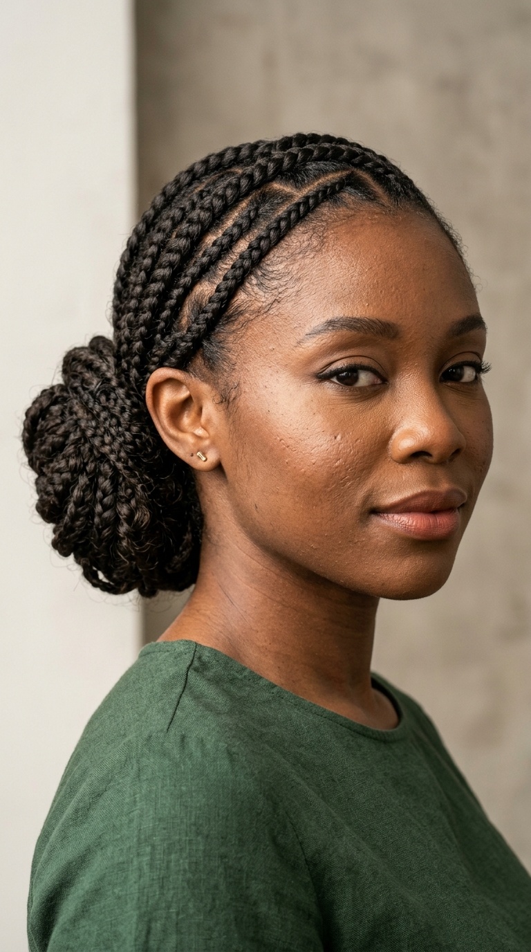 Side-Swept Criss-Cross Bun