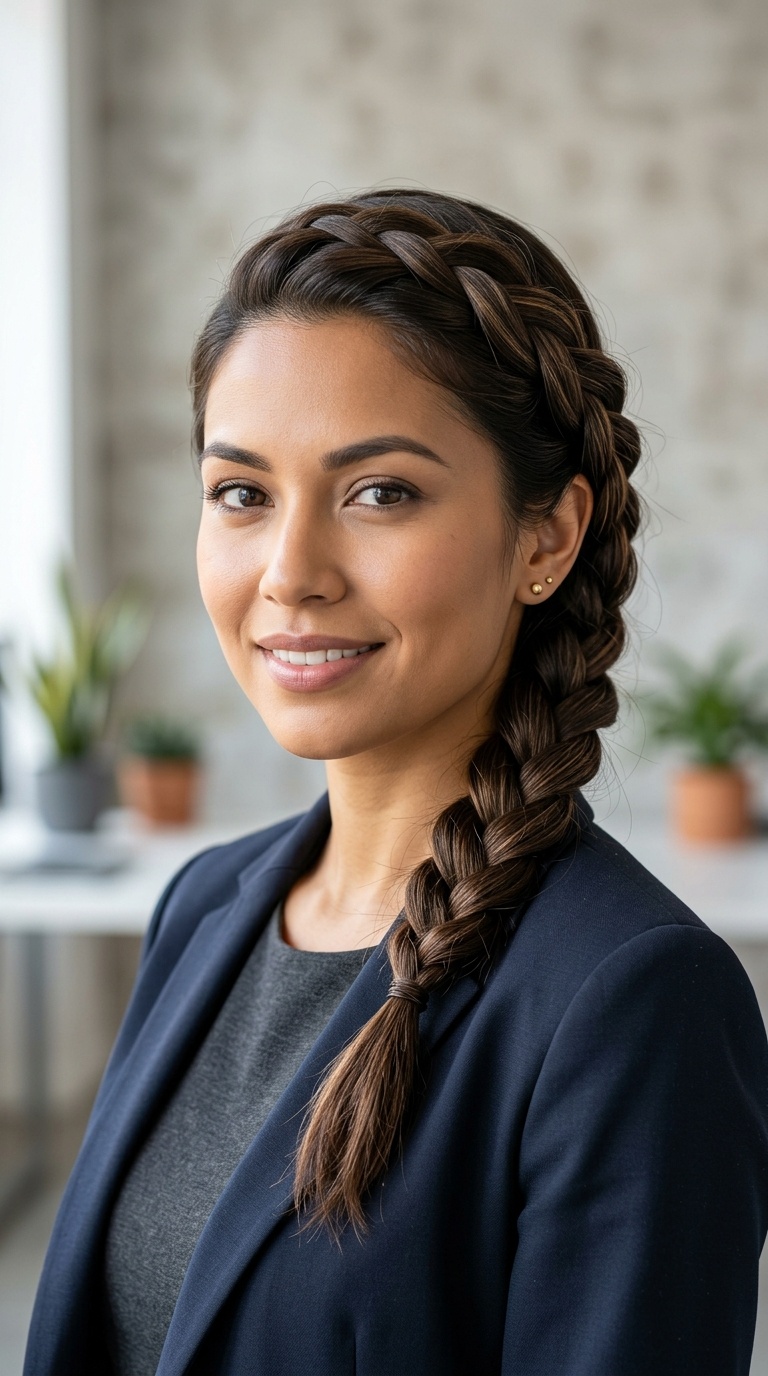 Side-Swept Crown Plait