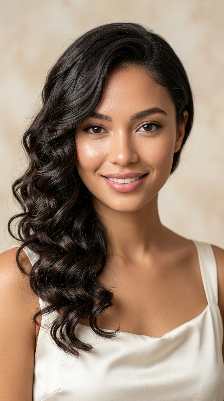 Side-Swept Curls