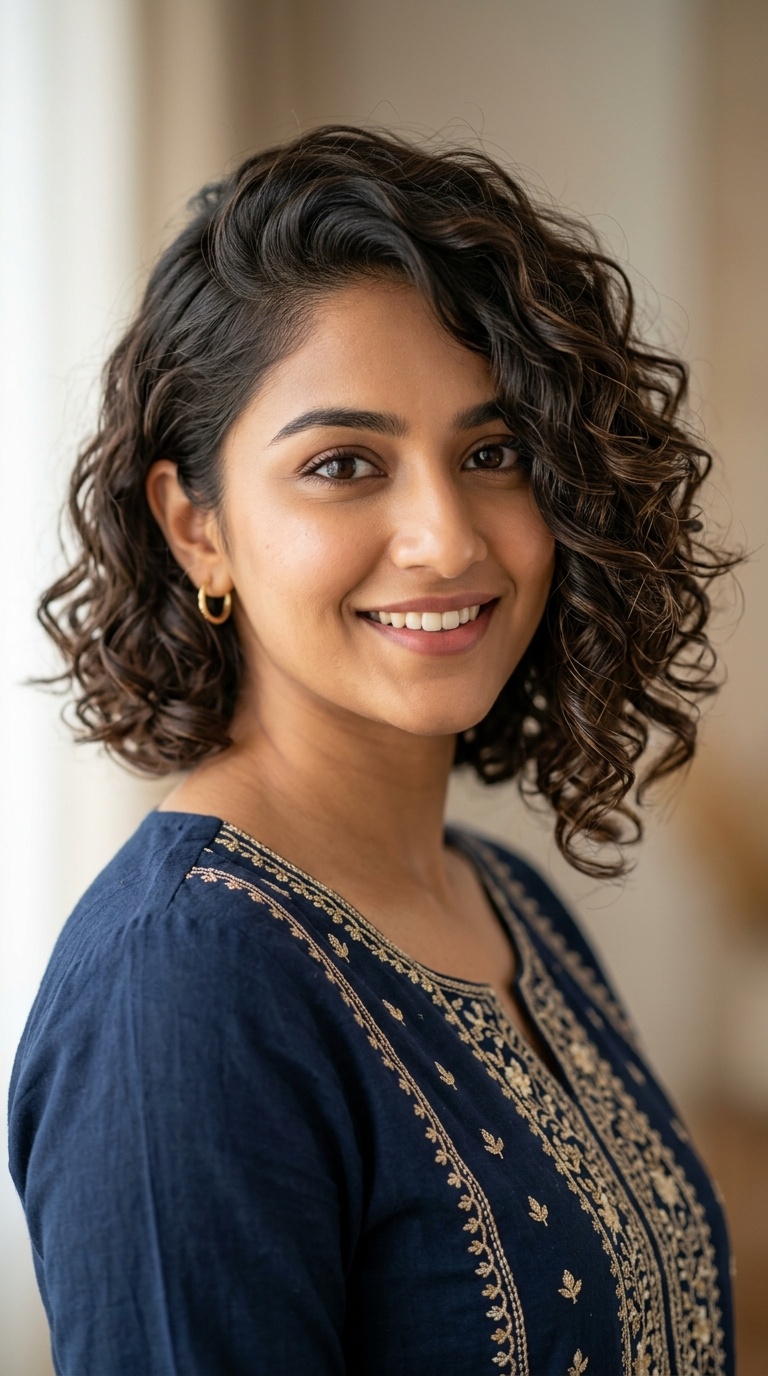 Side Swept Curls