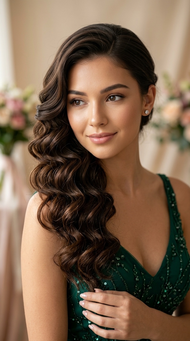 Side-Swept Curls