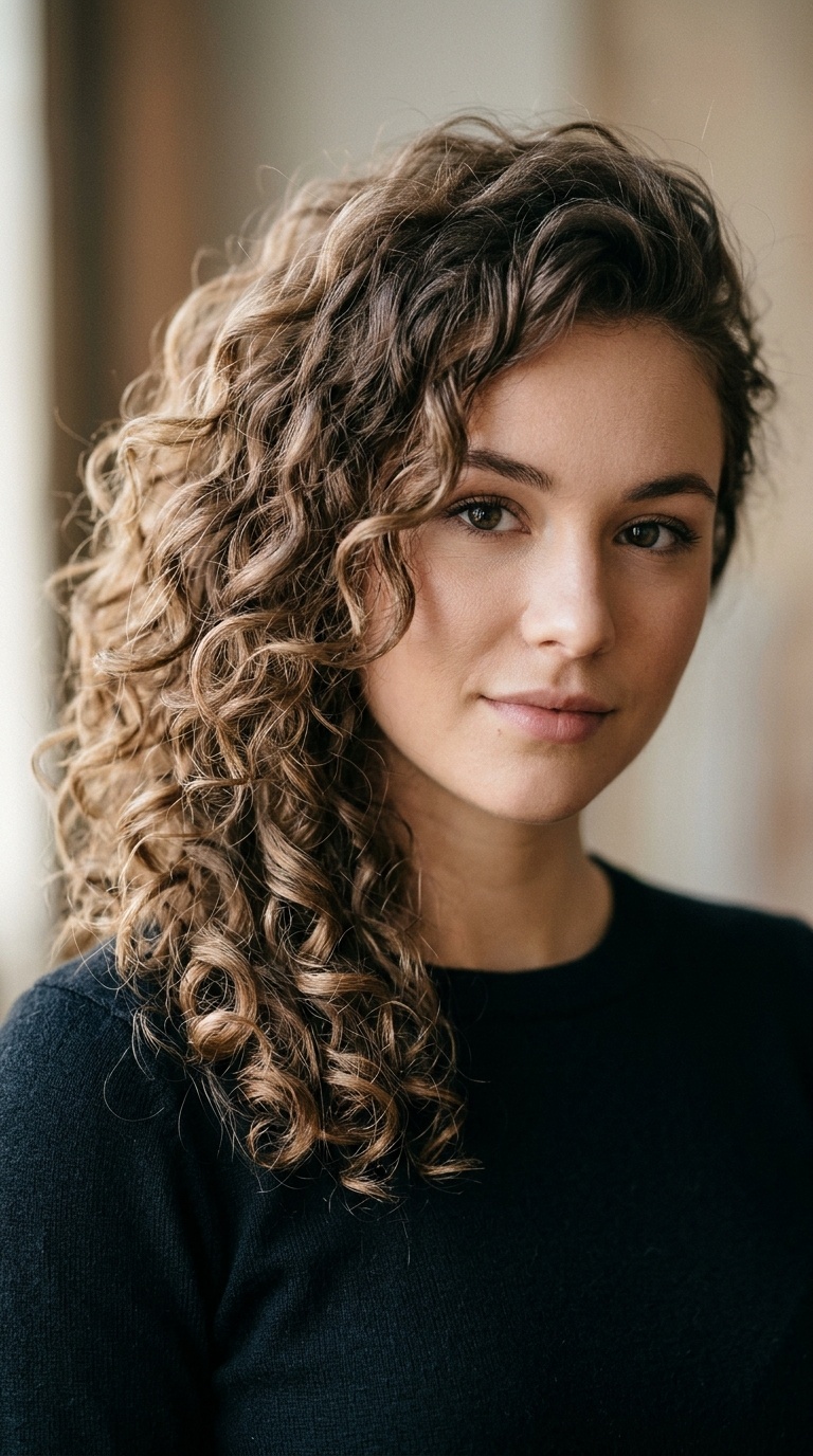 Side-Swept Curls