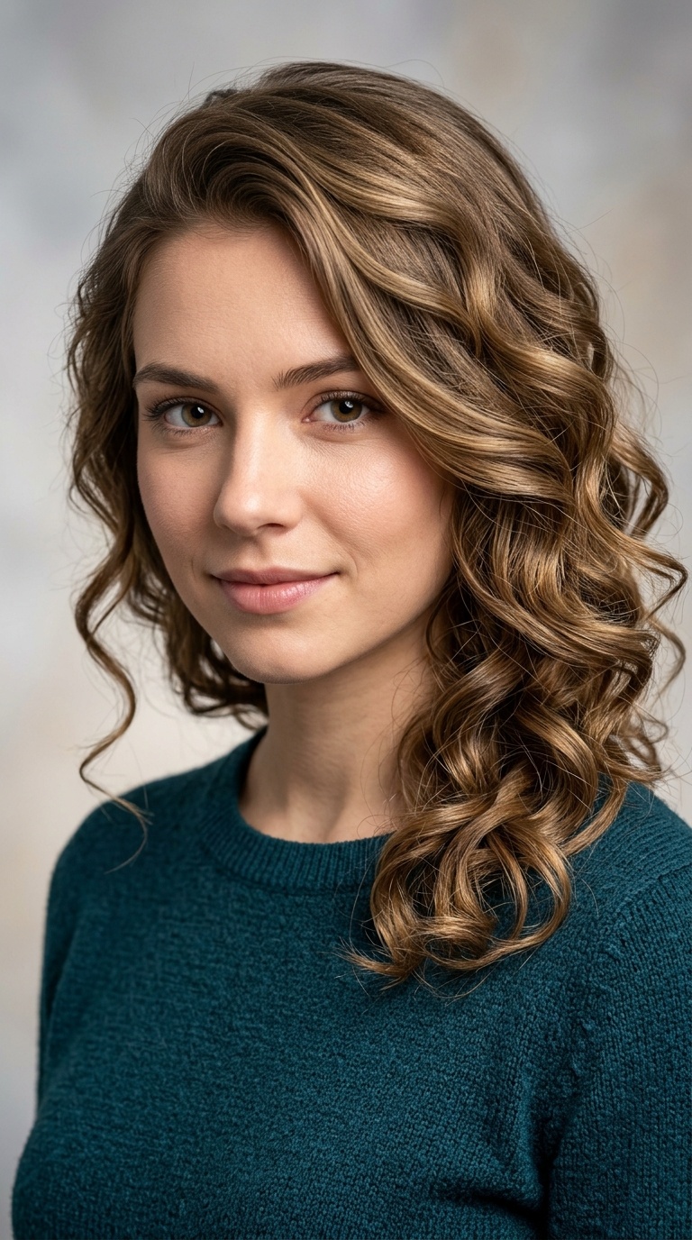 Side-Swept Curls