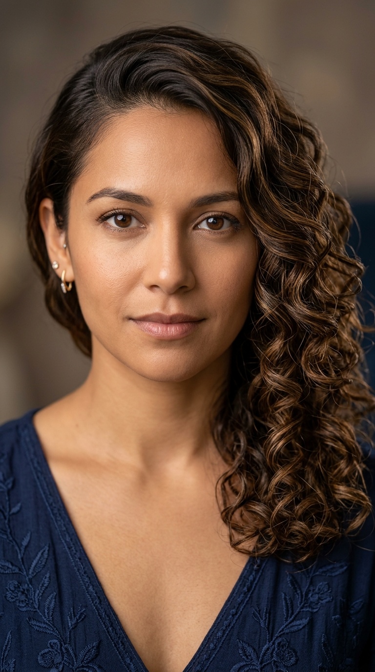 Side-Swept Curls