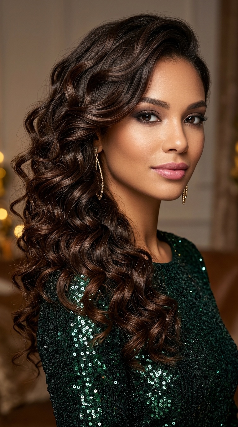 Side-Swept Curls
