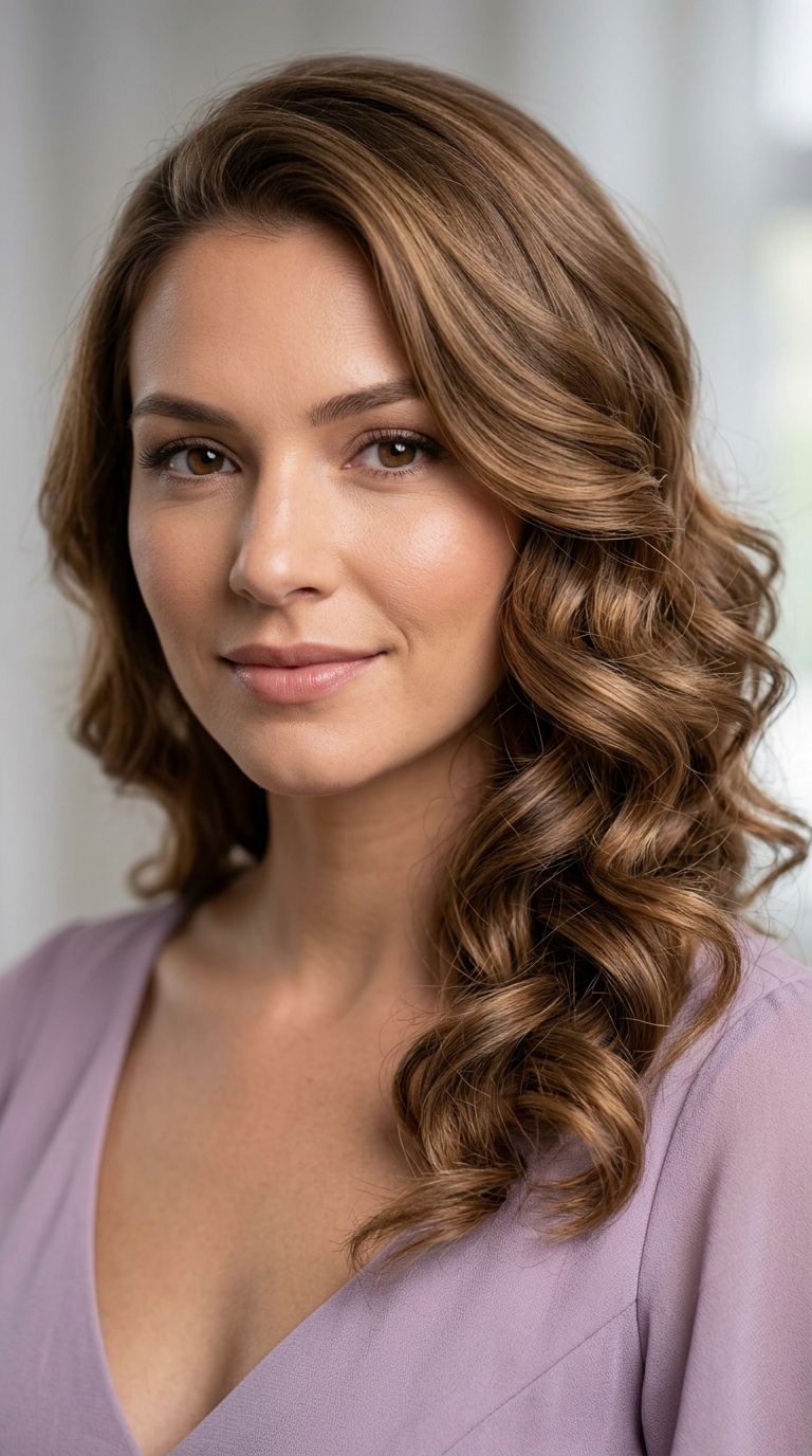 Side-Swept Curls